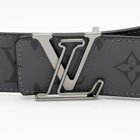 Louis Vuitton Monogram Eclipse Reversible LV Line Belt - Size 38 / 95 - Picture 4 of 4